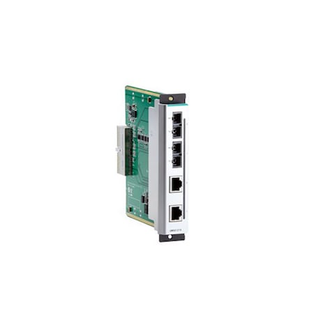 Moxa Fast Eth. Interface Module W/ 2 10/100Baset Ports, Rj45, Cm-600-2Ssc/2Tx CM-600-2SSC/2TX